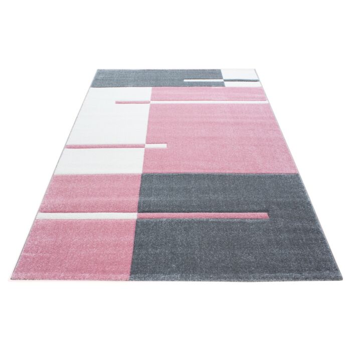 Hawaii Linha tapete pelo curto retangular 160x230cm rosa