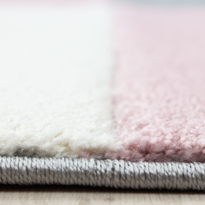 Hawaii Linha tapete pelo curto retangular 160x230cm rosa