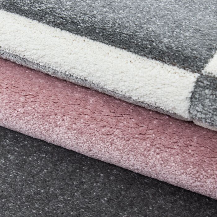 Hawaii Linha tapete pelo curto retangular 160x230cm rosa