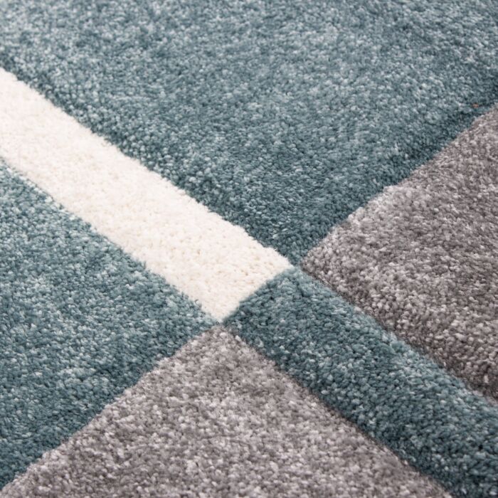 Hawaii Linha tapete pelo curto retangular 120x170cm azul