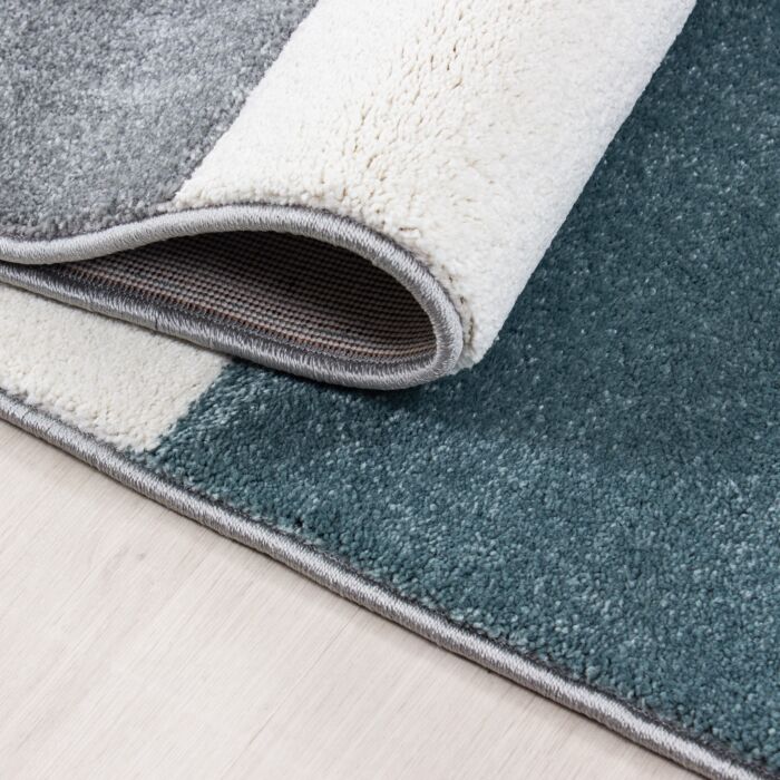 Hawaii Linha tapete pelo curto retangular 120x170cm azul
