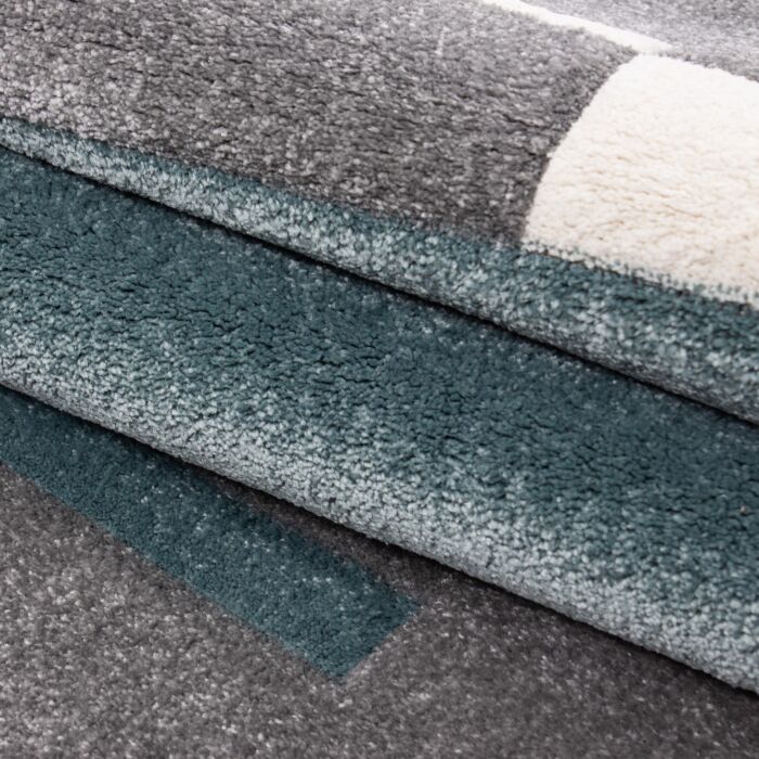 Hawaii Linha tapete pelo curto retangular 120x170cm azul