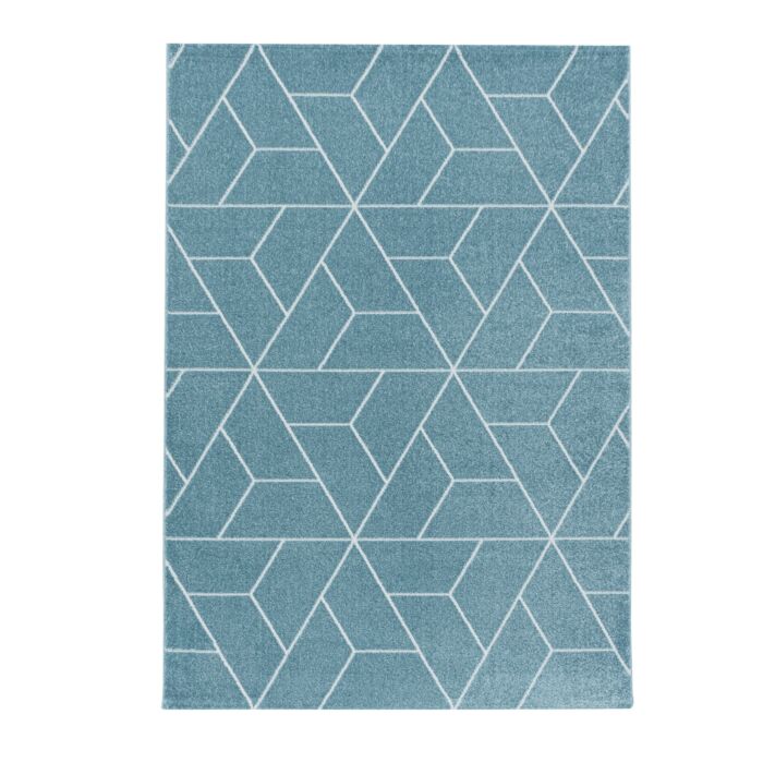 Efor Korz tapete pelo curto passadeira 80x250cm azul