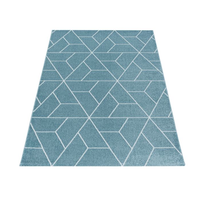 Efor Korz tapete pelo curto passadeira 80x250cm azul