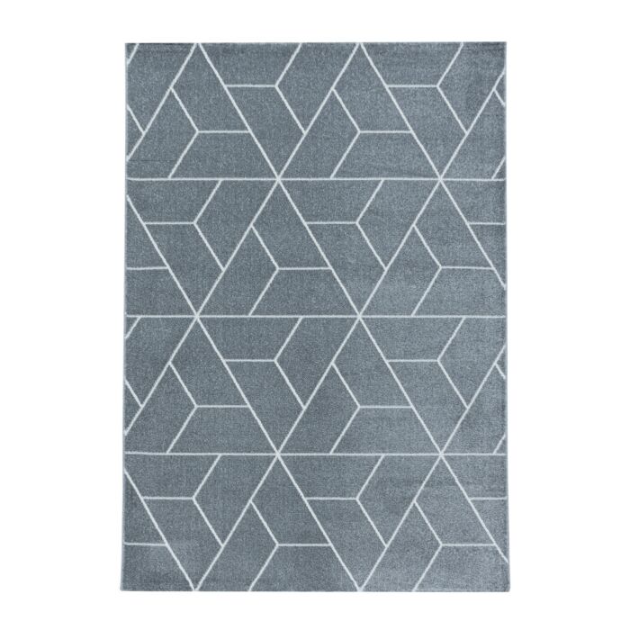 Efor Korz tapete pelo curto retangular 240x340cm cinzento