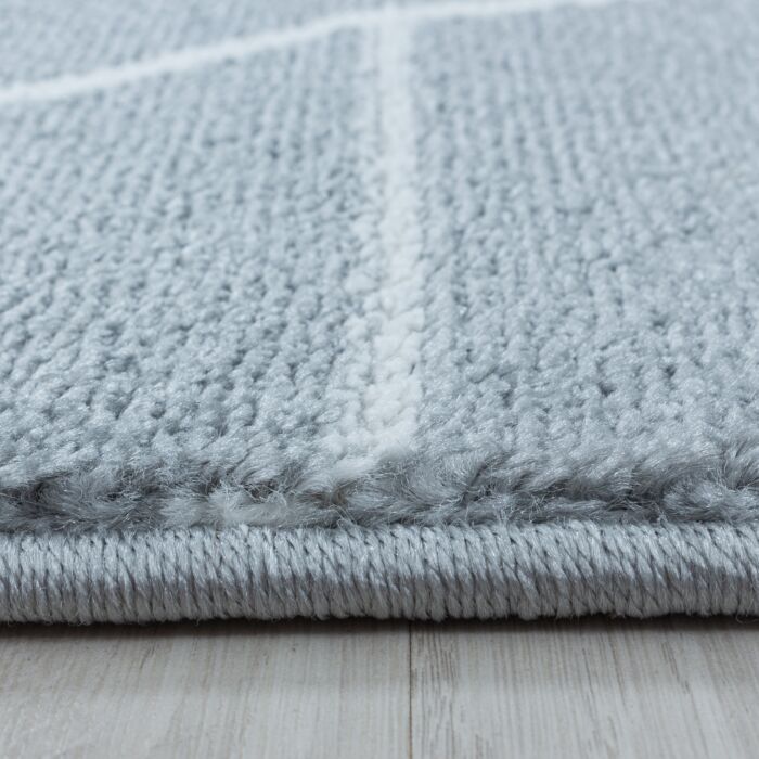 Efor Korz tapete pelo curto retangular 240x340cm cinzento