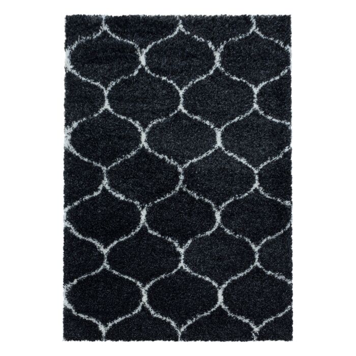 Salsa Shaggy tapete pelo comprido retangular 200x290cm antracite