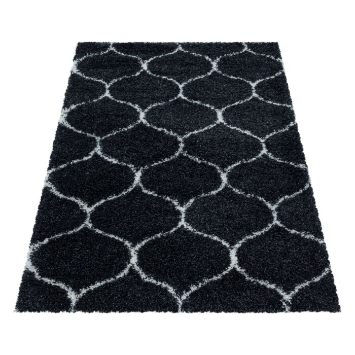 Salsa Shaggy tapete pelo comprido retangular 200x290cm antracite