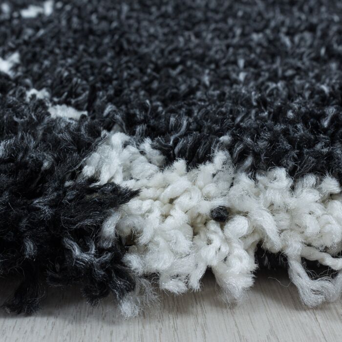 Salsa Shaggy tapete pelo comprido retangular 200x290cm antracite