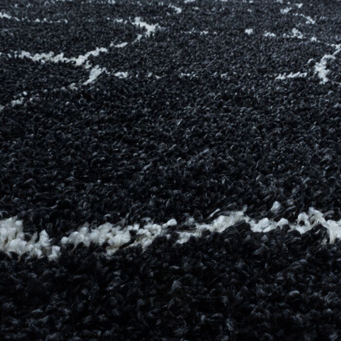 Salsa Shaggy tapete pelo comprido retangular 200x290cm antracite