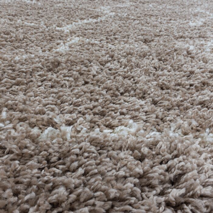 Salsa Shaggy tapete pelo comprido retangular 80x150cm bege