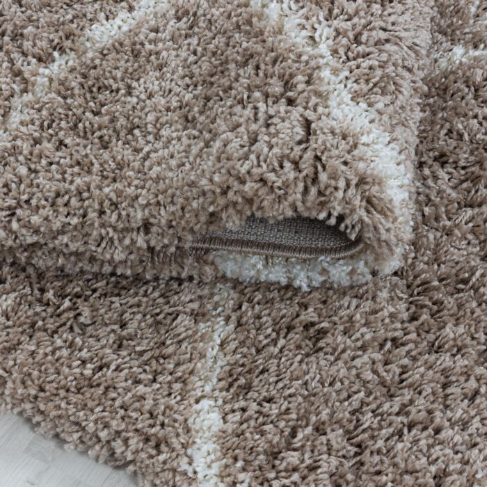 Salsa Shaggy tapete pelo comprido retangular 80x150cm bege