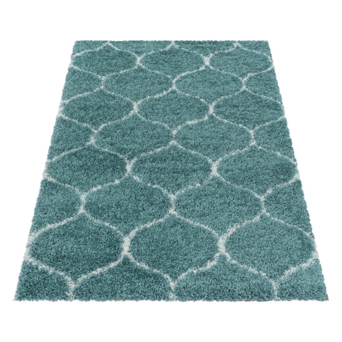 Salsa Shaggy tapete pelo comprido retangular 280x370cm azul
