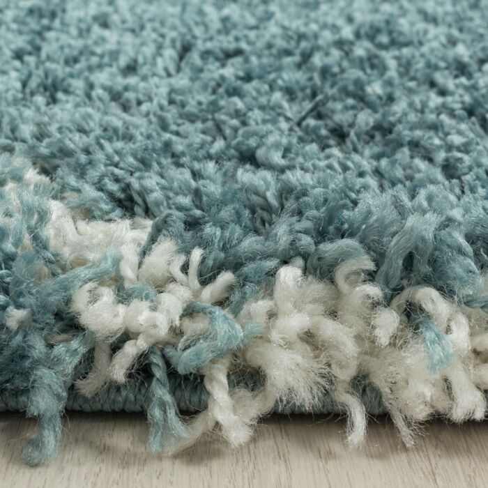Salsa Shaggy tapete pelo comprido retangular 280x370cm azul