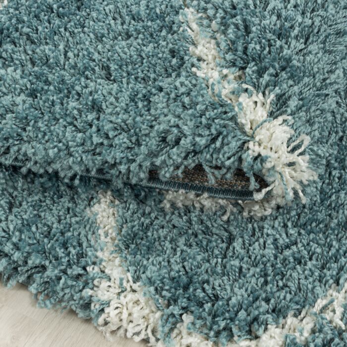 Salsa Shaggy tapete pelo comprido retangular 280x370cm azul