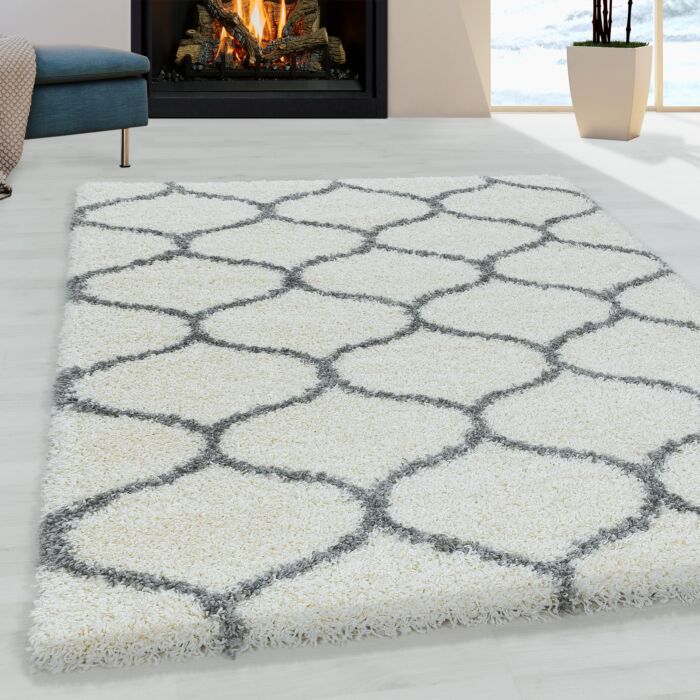 Salsa Shaggy tapete pelo comprido retangular 240x340cm creme