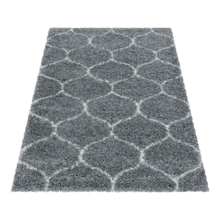 Salsa Shaggy tapete pelo comprido retangular 120x170cm cinzento