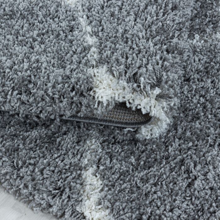 Salsa Shaggy tapete pelo comprido retangular 120x170cm cinzento