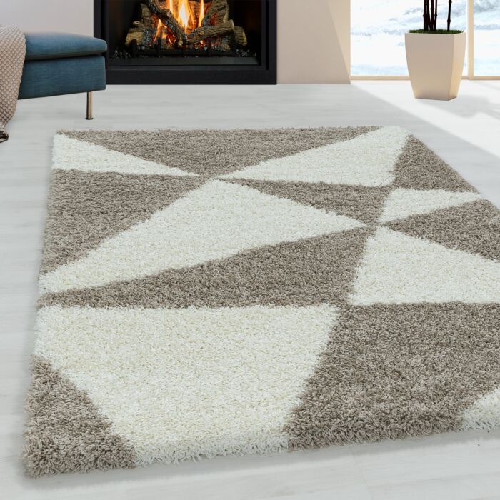 Tango Shaggy tapete pelo comprido retangular 160x230cm bege
