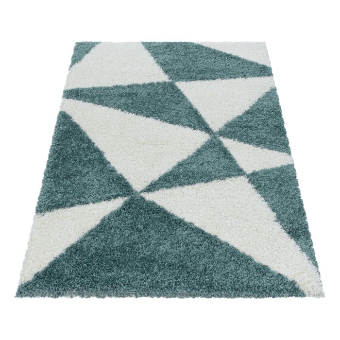 Tango Shaggy tapete pelo comprido retangular 200x290cm azul
