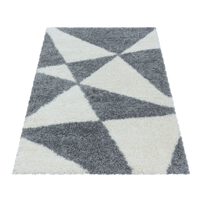 Tango Shaggy tapete pelo comprido retangular 160x230cm cinzento