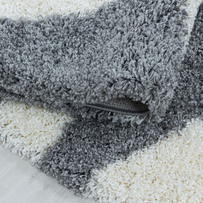 Tango Shaggy tapete pelo comprido retangular 160x230cm cinzento