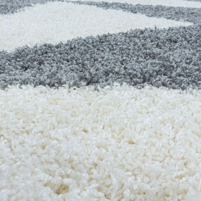 Tango Shaggy tapete pelo comprido retangular 160x230cm cinzento