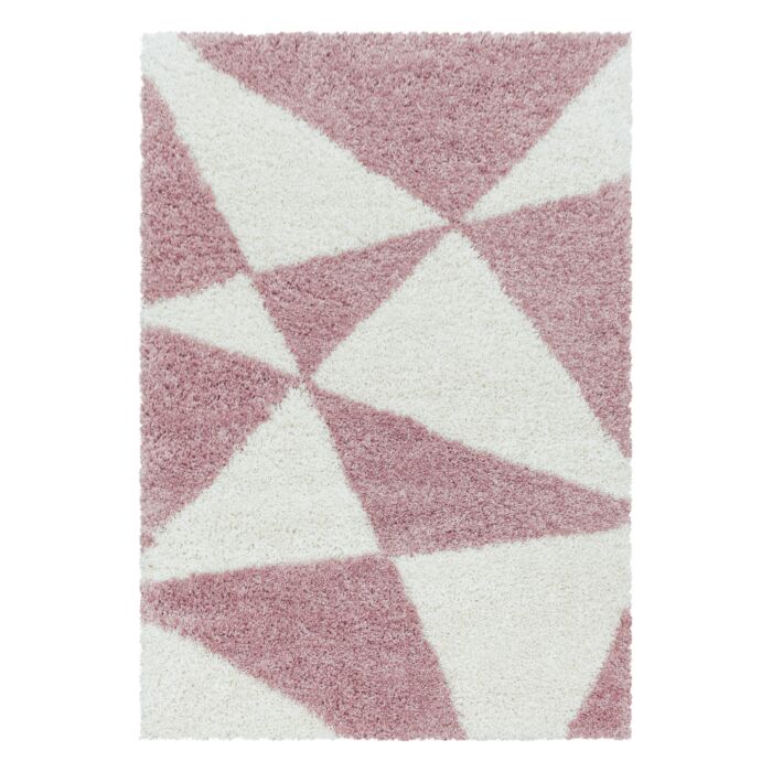 Tango Shaggy tapete pelo comprido retangular 160x230cm rosa claro