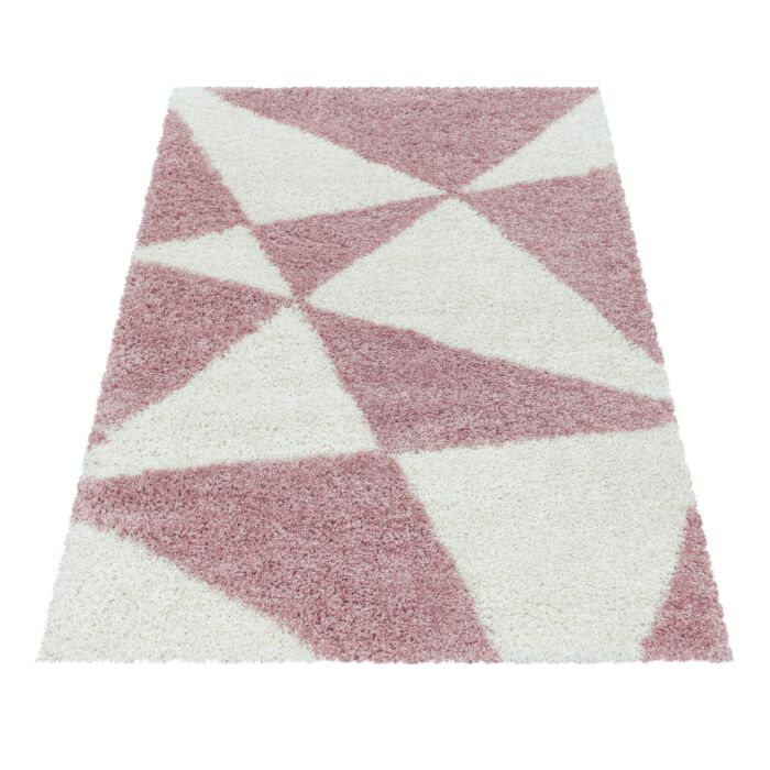 Tango Shaggy tapete pelo comprido retangular 160x230cm rosa claro
