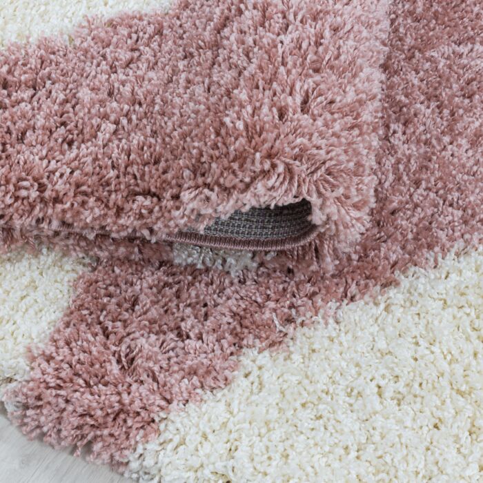Tango Shaggy tapete pelo comprido retangular 160x230cm rosa claro