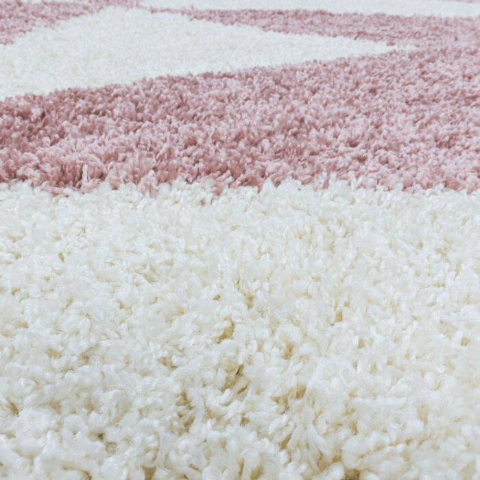Tango Shaggy tapete pelo comprido retangular 160x230cm rosa claro