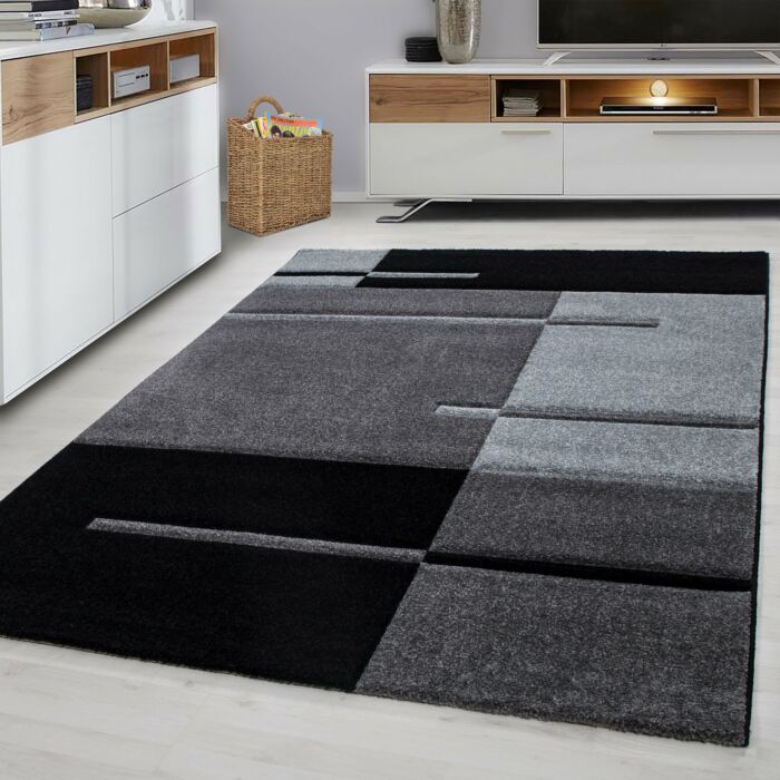 Hawaii Linha tapete pelo curto retangular 160x230cm cinzento