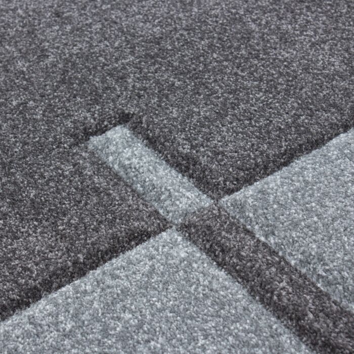 Hawaii Linha tapete pelo curto retangular 160x230cm cinzento