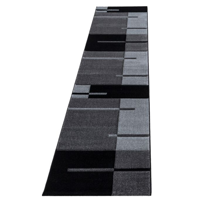 Hawaii Linha tapete pelo curto passadeira 80x300cm cinzento
