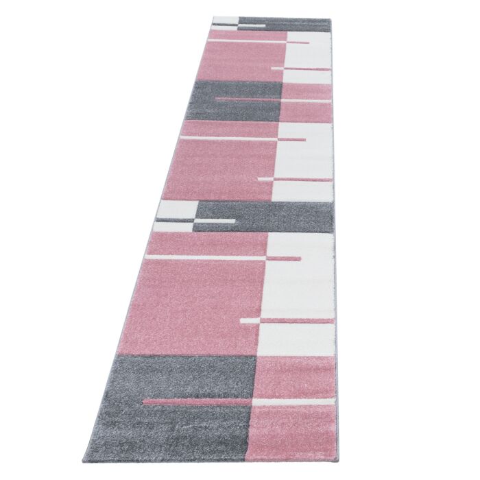 Hawaii Linha tapete pelo curto passadeira 80x300cm rosa