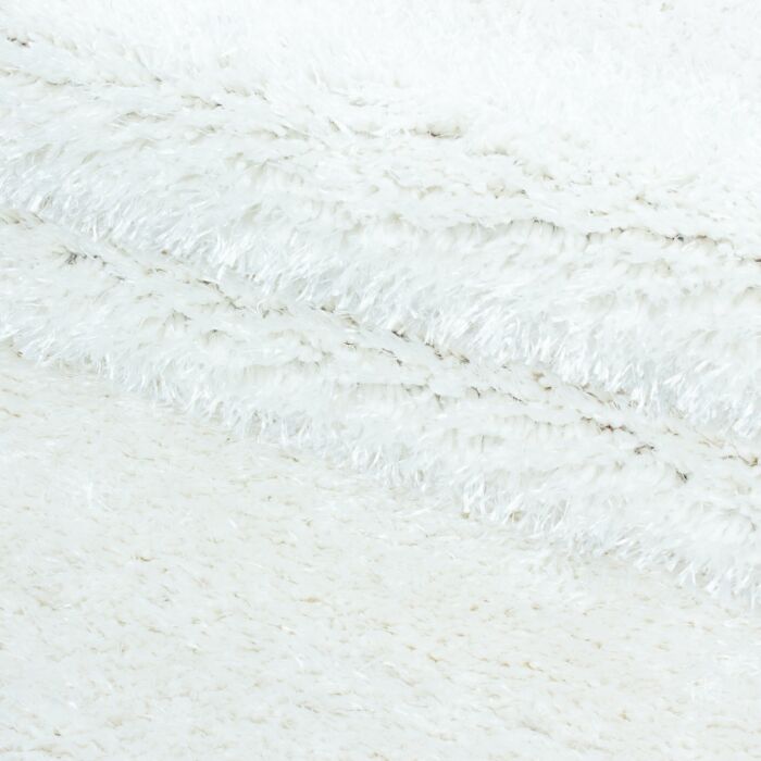 Brilliant Shaggy tapete pelo comprido passadeira 80x250cm branco-neve