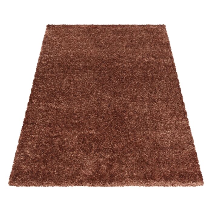 Brilliant Shaggy tapete pelo comprido retangular 200x290cm cobre