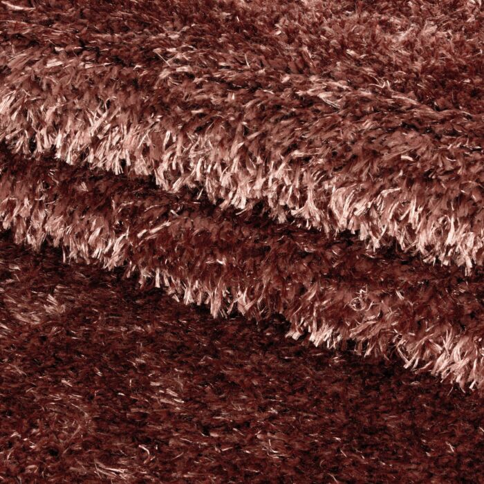 Brilliant Shaggy tapete pelo comprido retangular 200x290cm cobre