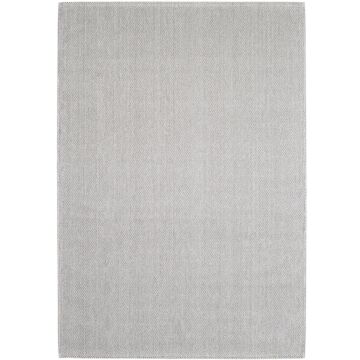 Loom tapete pelo curto retangular 160x230cm prateado