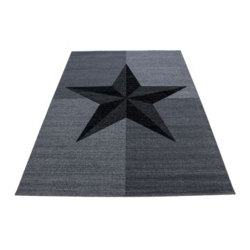 Plus Estrela tapete pelo curto retangular 160x230cm cinzento
