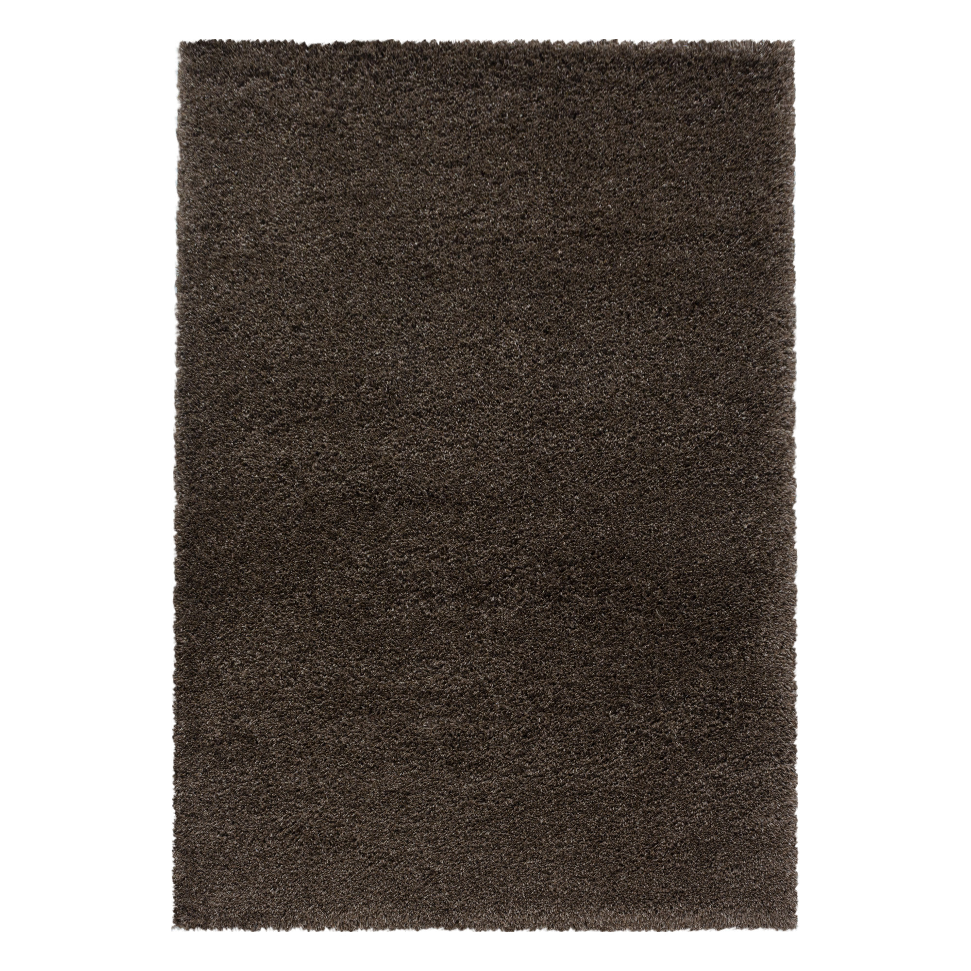 Fluffy Shaggy tapete pelo comprido retangular 60x110cm castanho