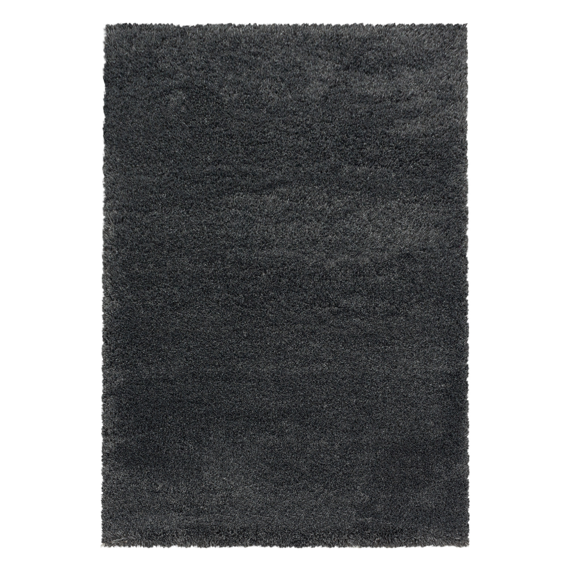 Fluffy Shaggy tapete pelo comprido retangular 160x230cm cinzento