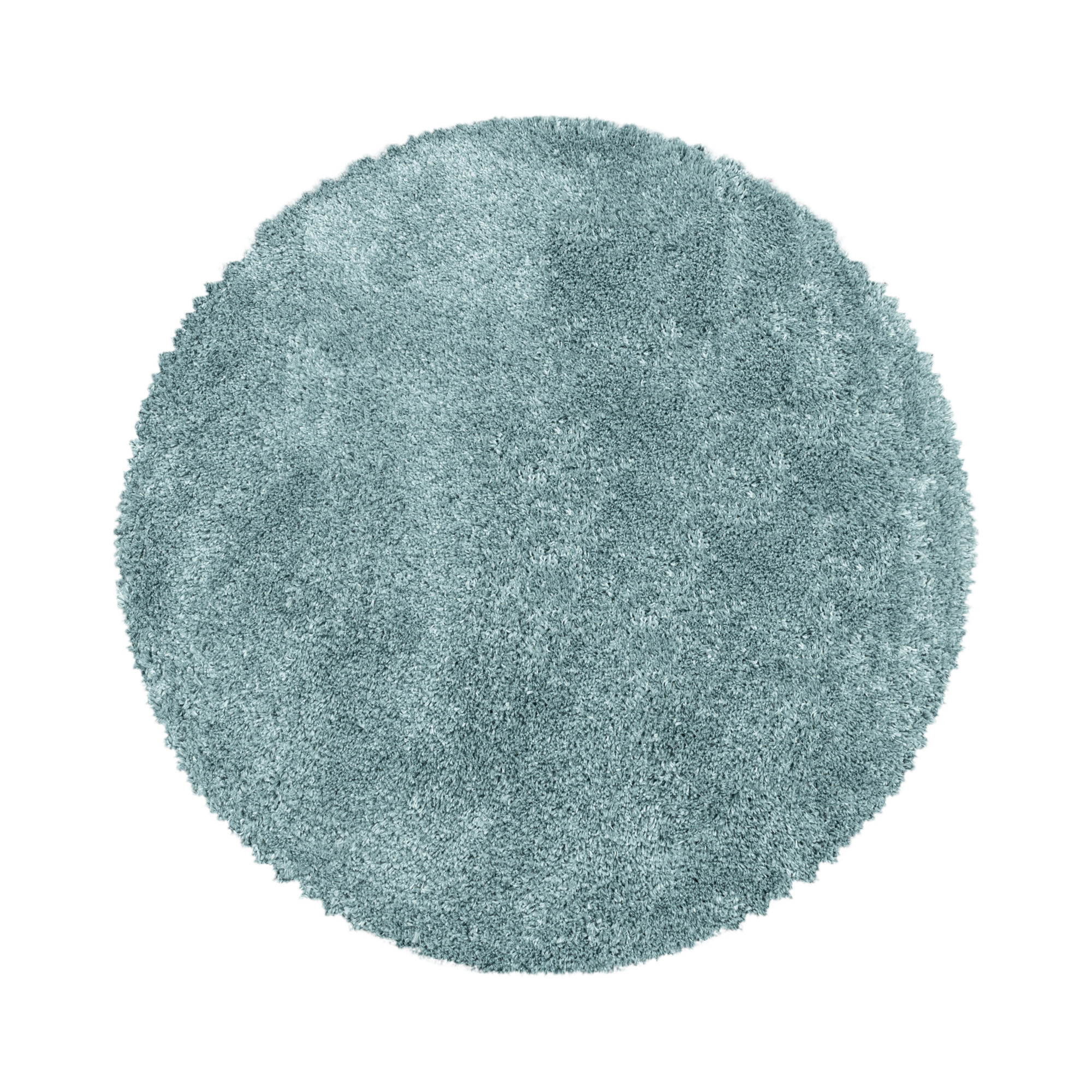 Fluffy Shaggy tapete pelo comprido redondo Ø 160cm azul