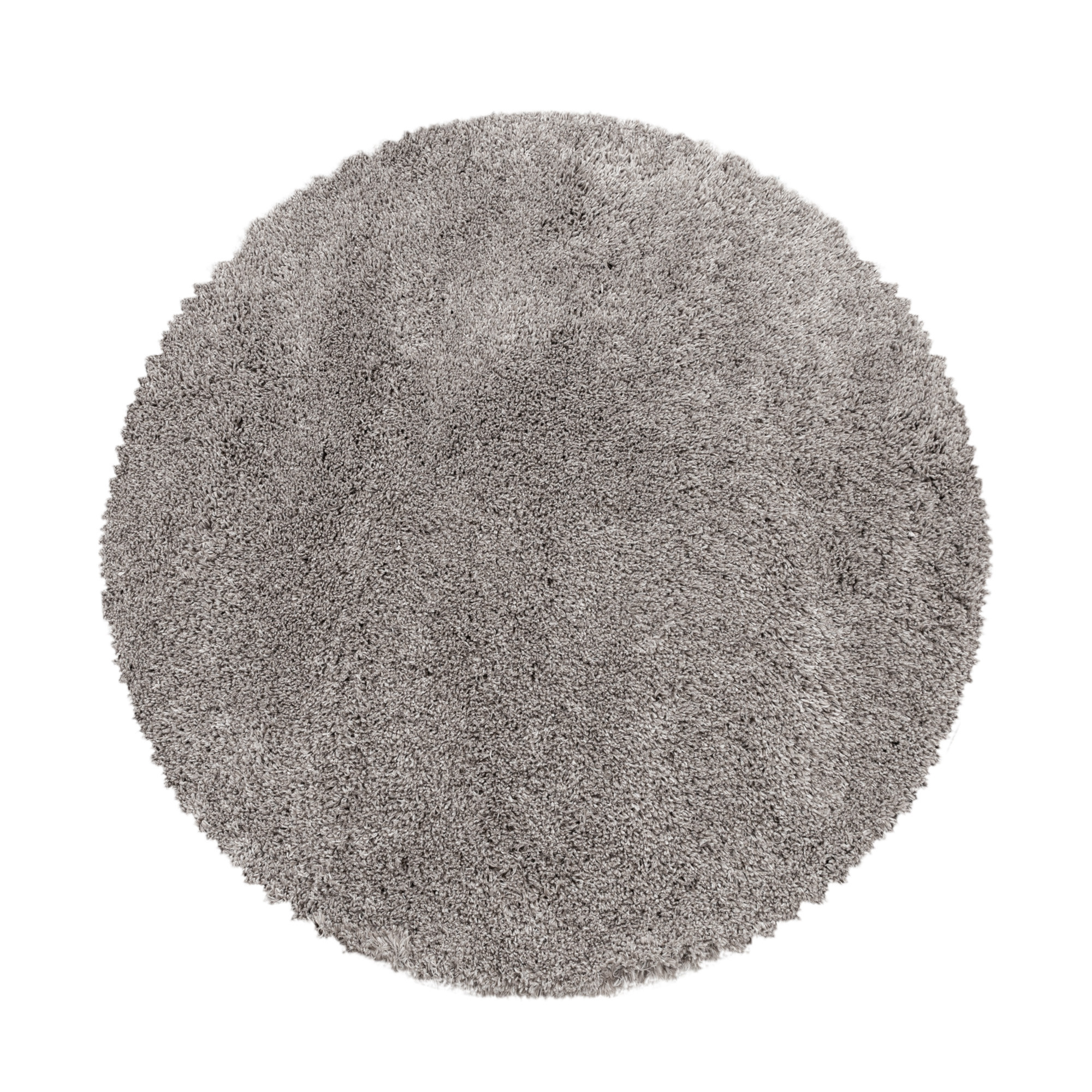 Fluffy Shaggy tapete pelo comprido redondo Ø 200cm bege