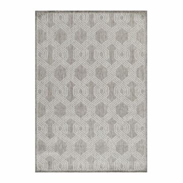 Aruba Weft tapete exterior tecelagem plana retangular 240x340cm cinzento